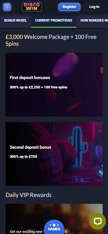 Welcome bonus promotions with first and second deposit offers